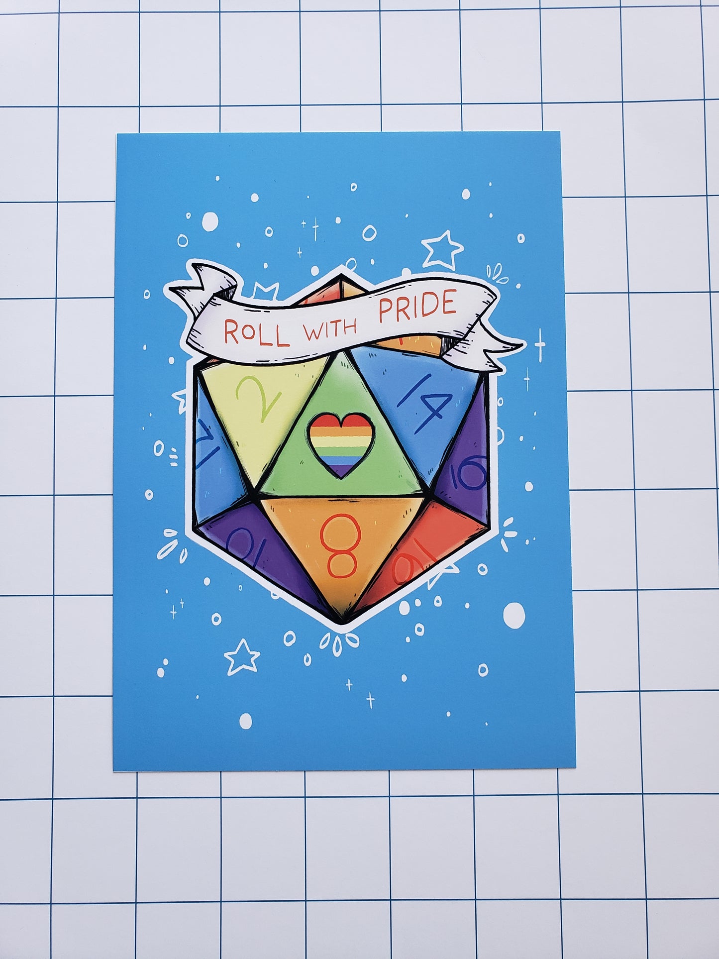 Roll with Pride D20 - Print