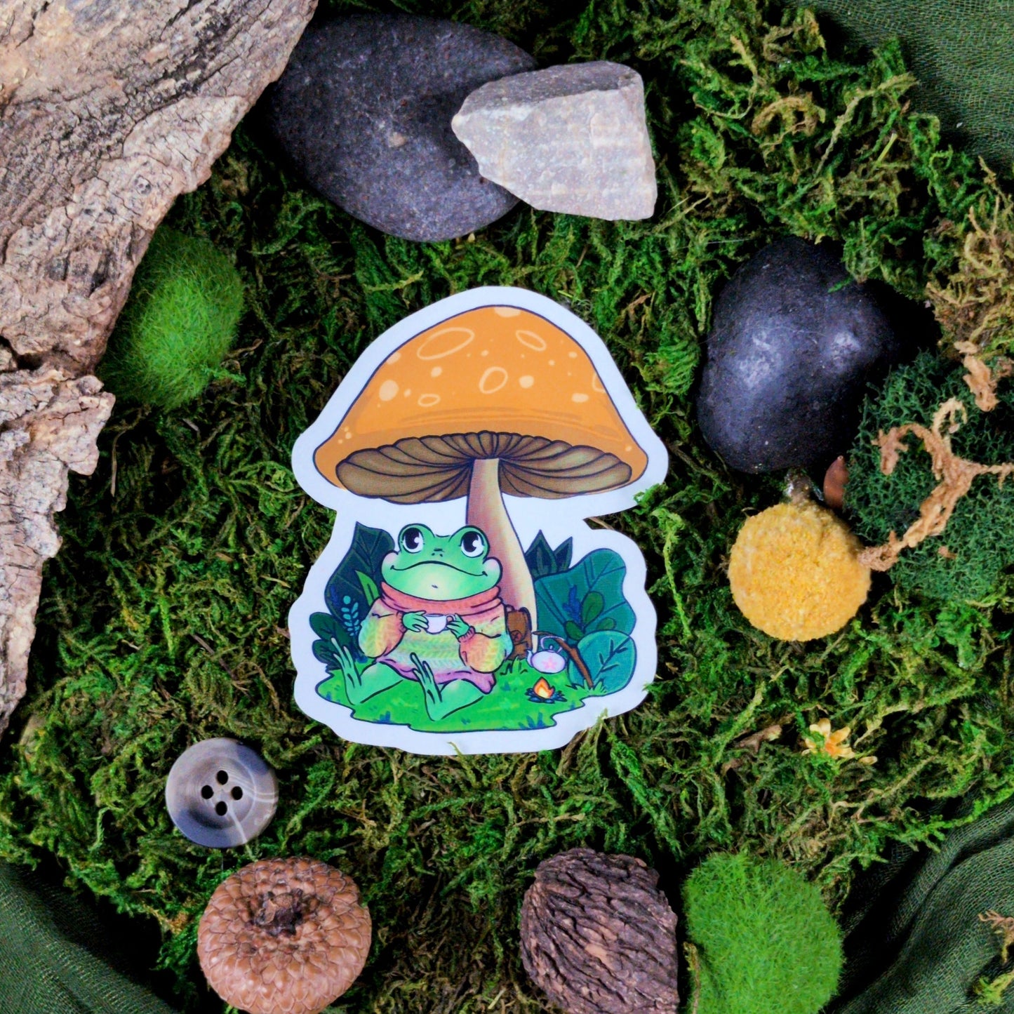 Cozy Frog - Sticker