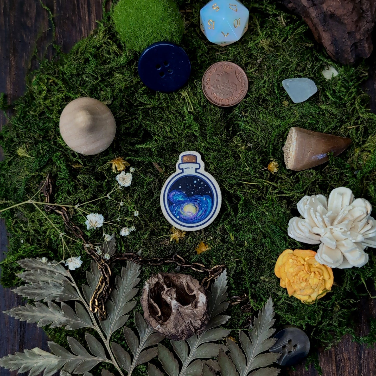 Galaxy Potion - Wooden Pin