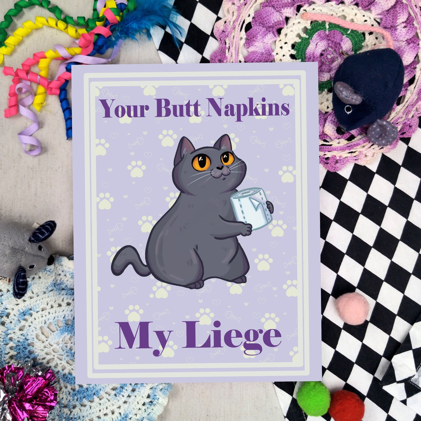 Butt Napkins Cats - Print