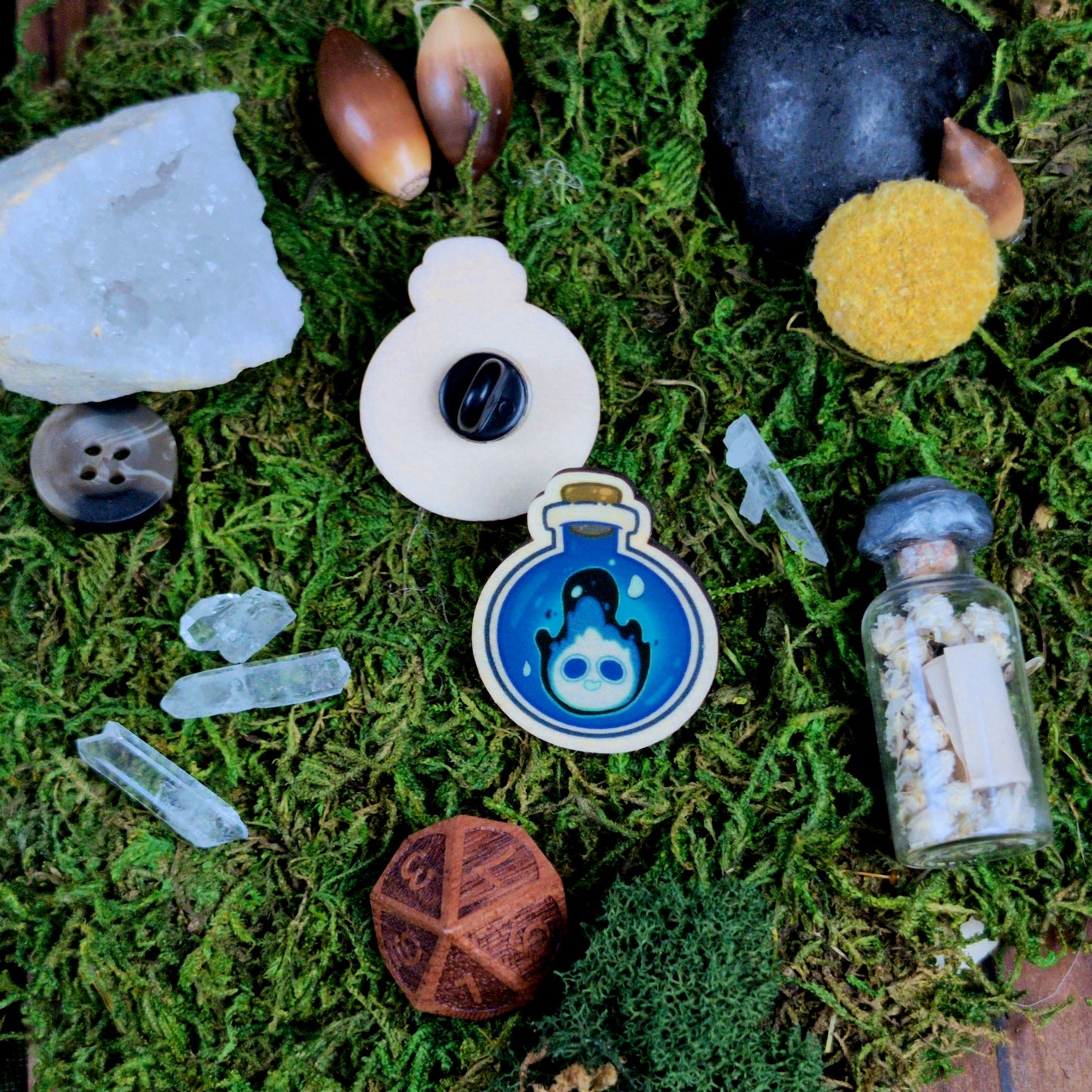 Blue Spirit - Wooden Pin