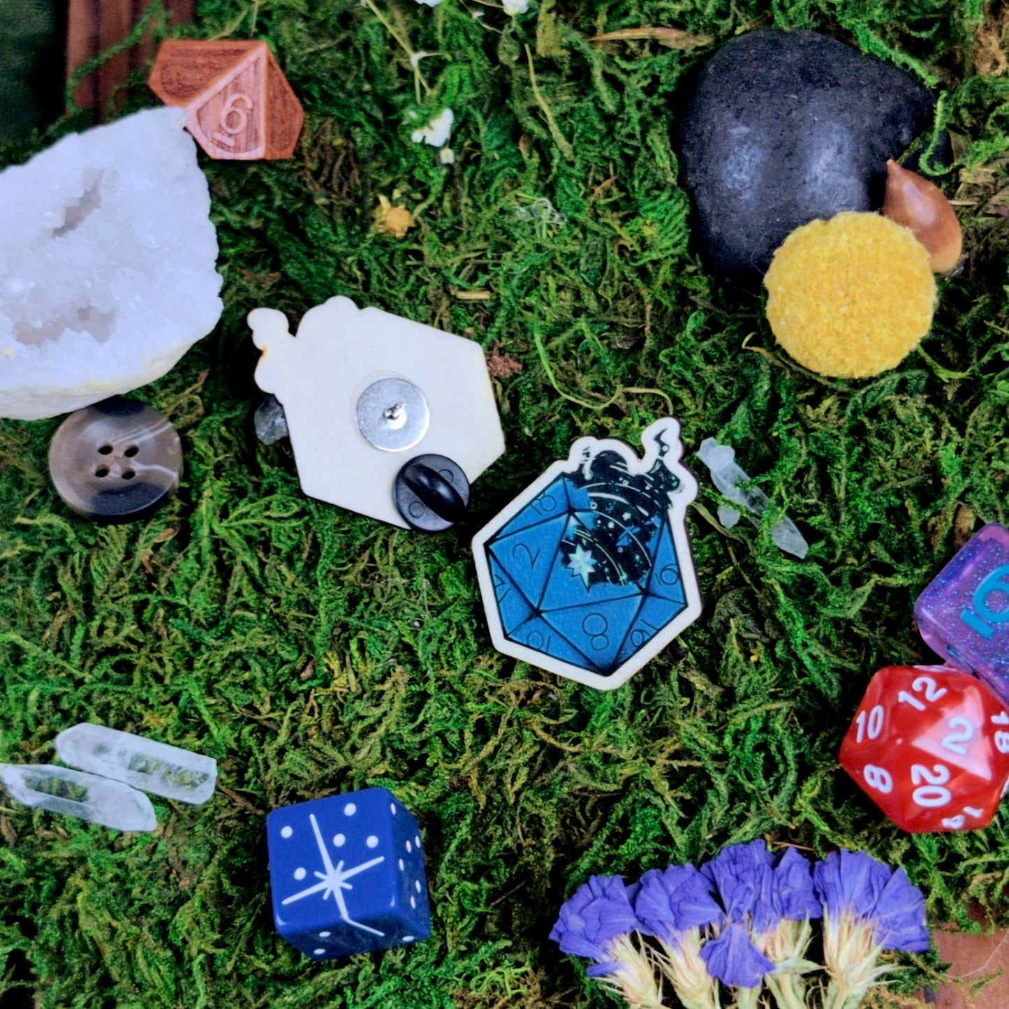 D20 Star - Wooden Pin