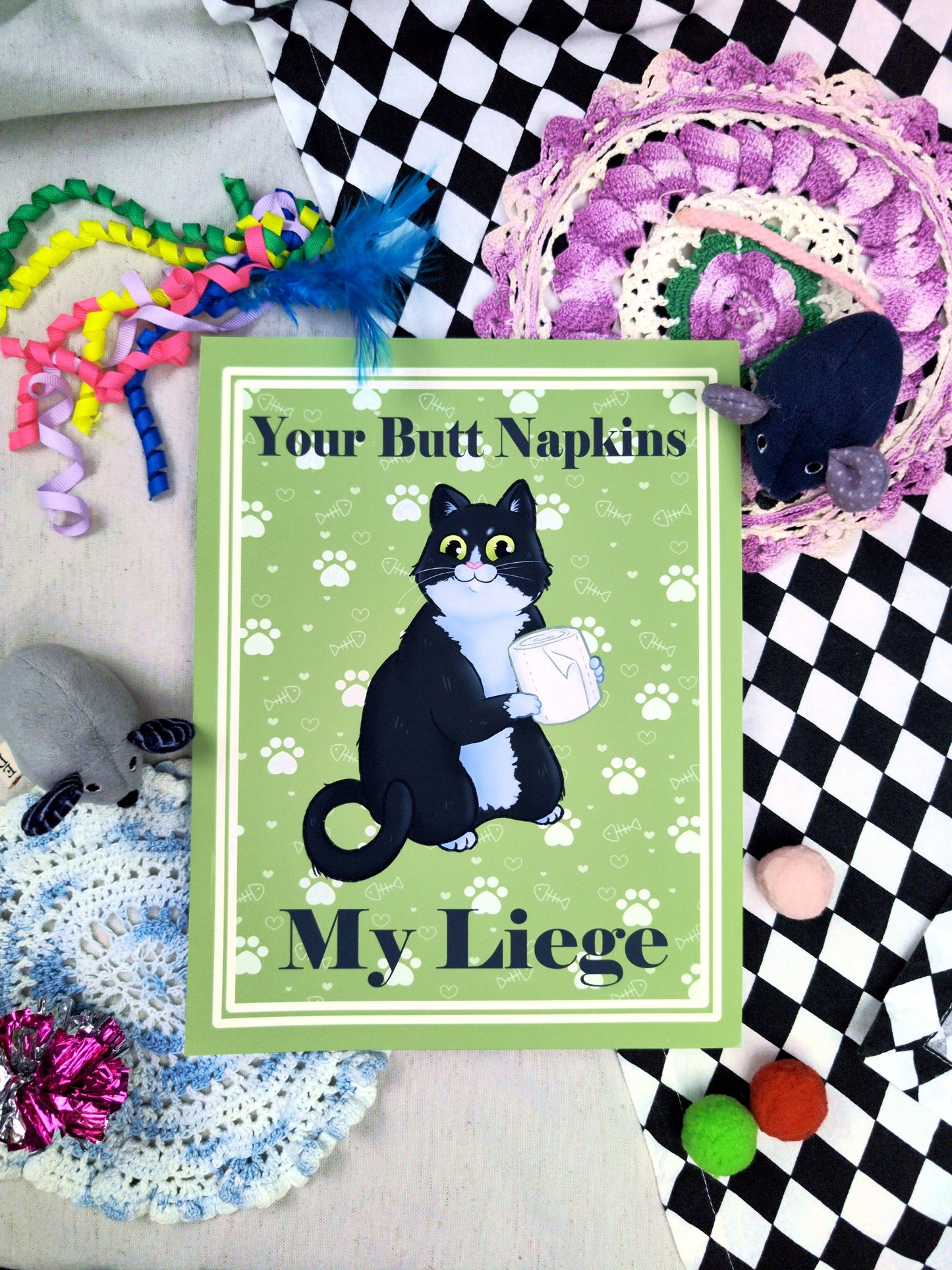 Butt Napkins Cats - Print