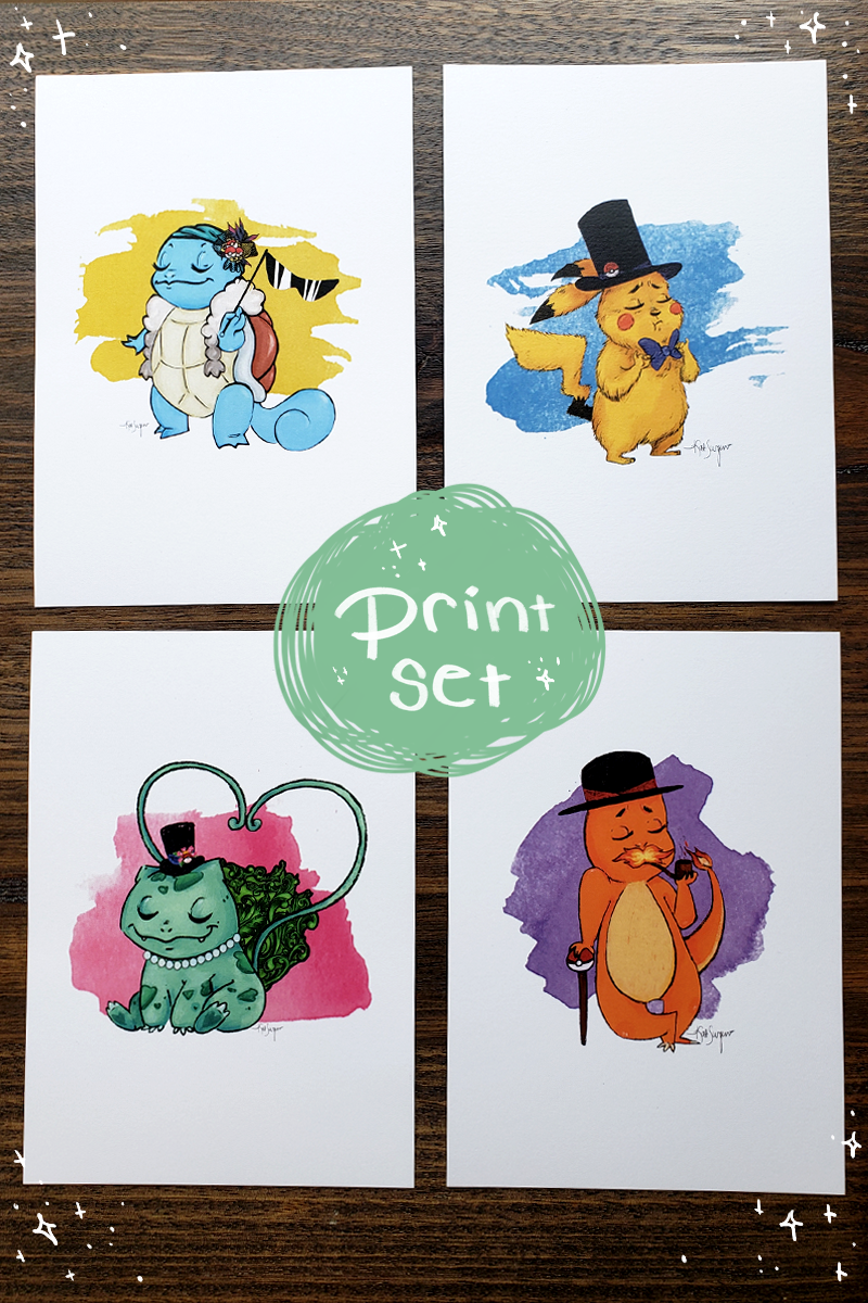 Pokemon Starter Pack - Prints
