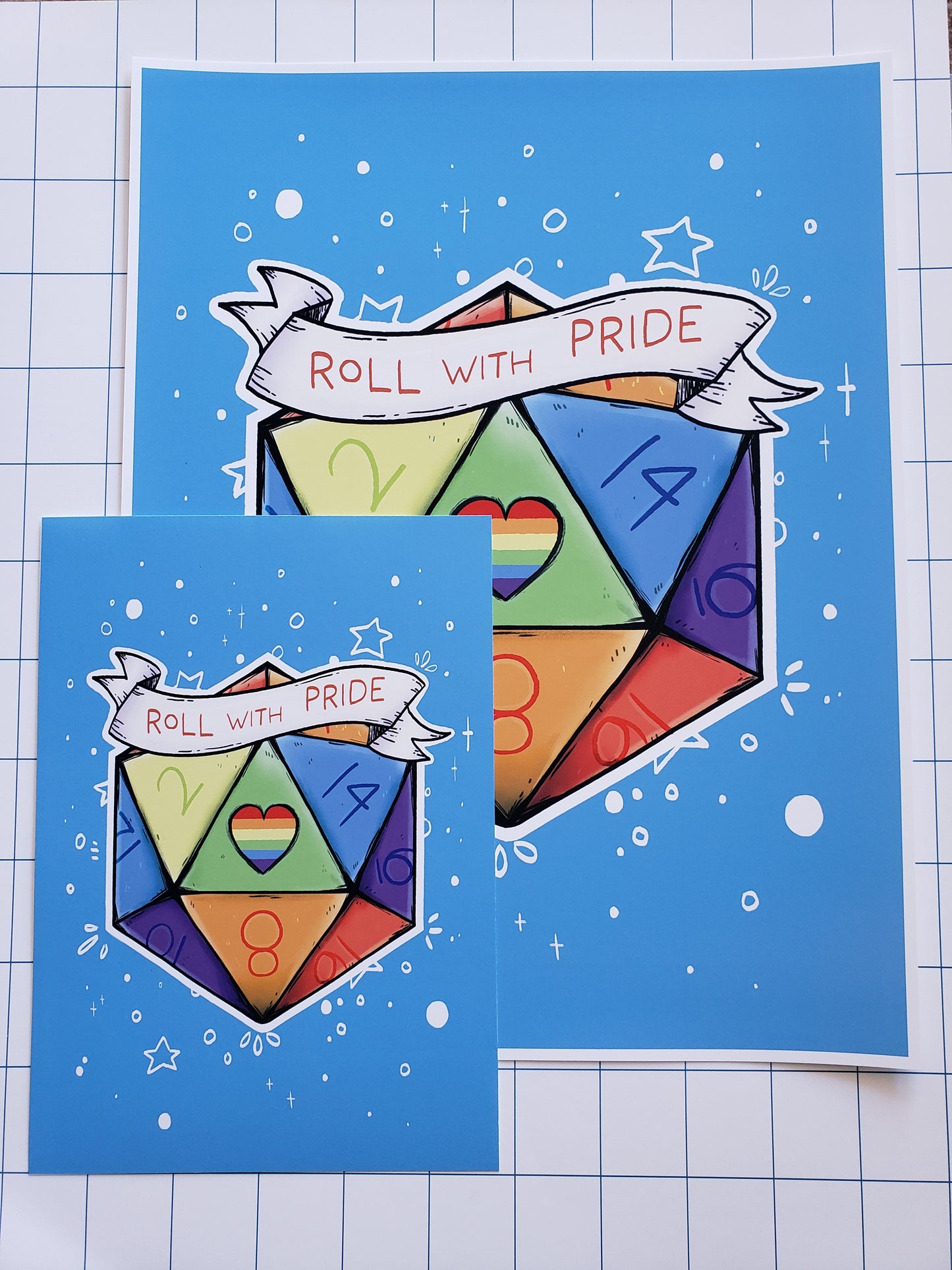 Roll with Pride D20 - Print