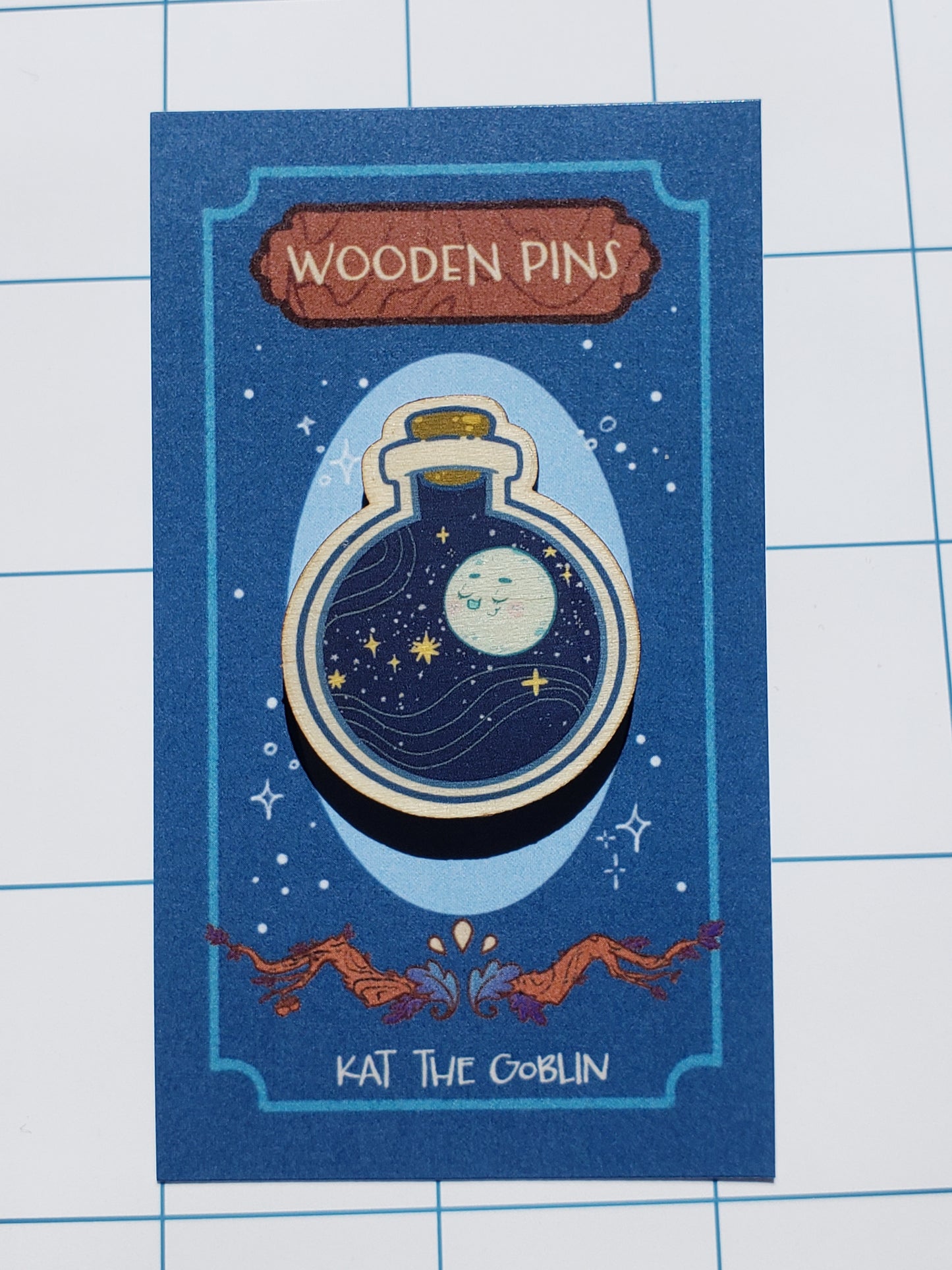 Moon Potion - Wooden Pin