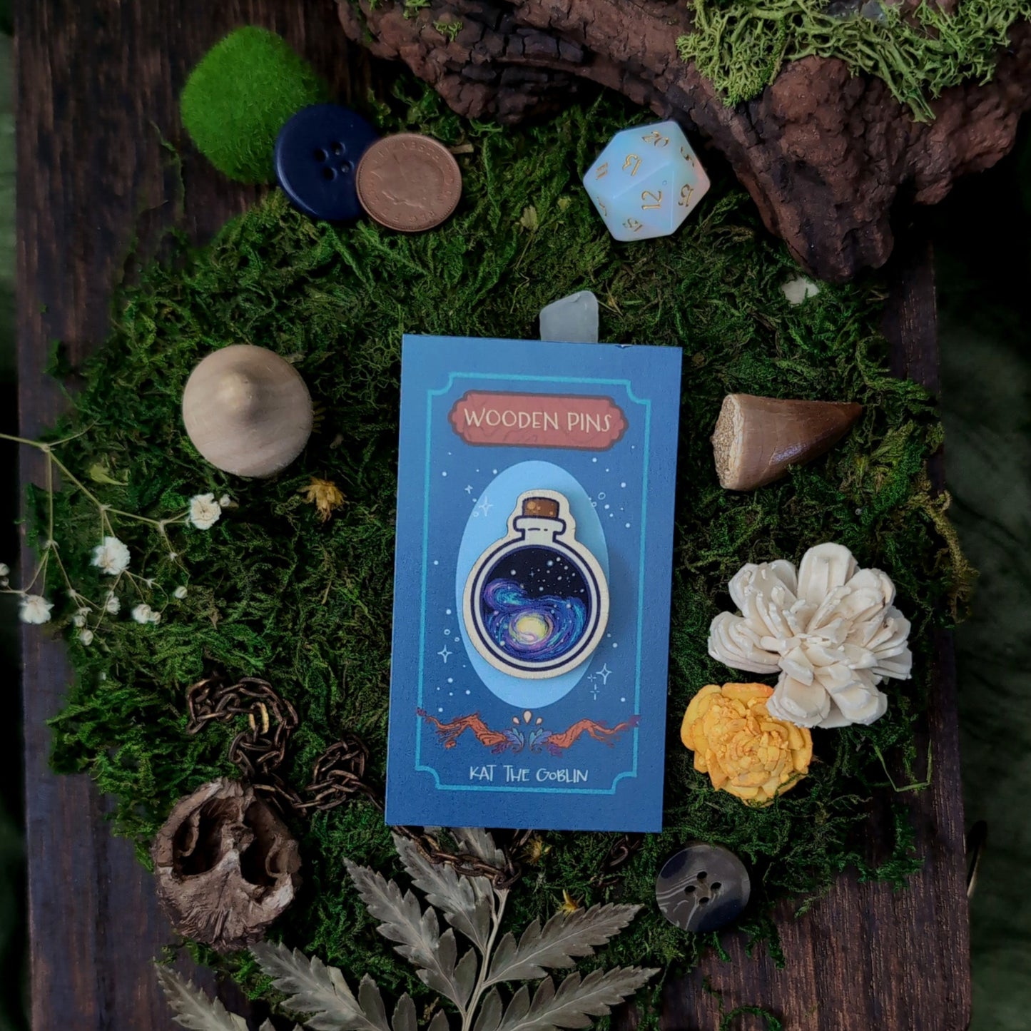 Galaxy Potion - Wooden Pin