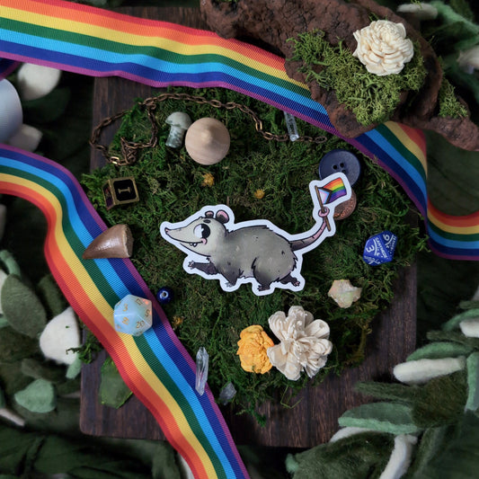 Rainbow Possum - Sticker