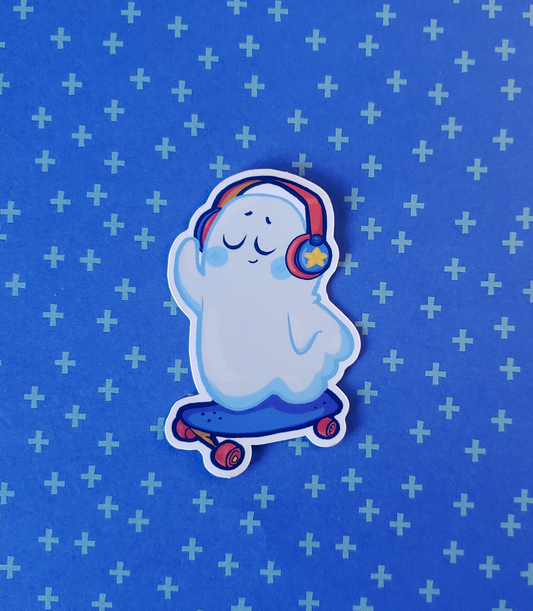 Skate Board Ghost - Sticker