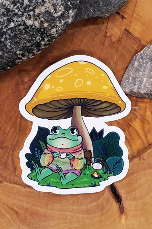 Cozy Frog - Sticker